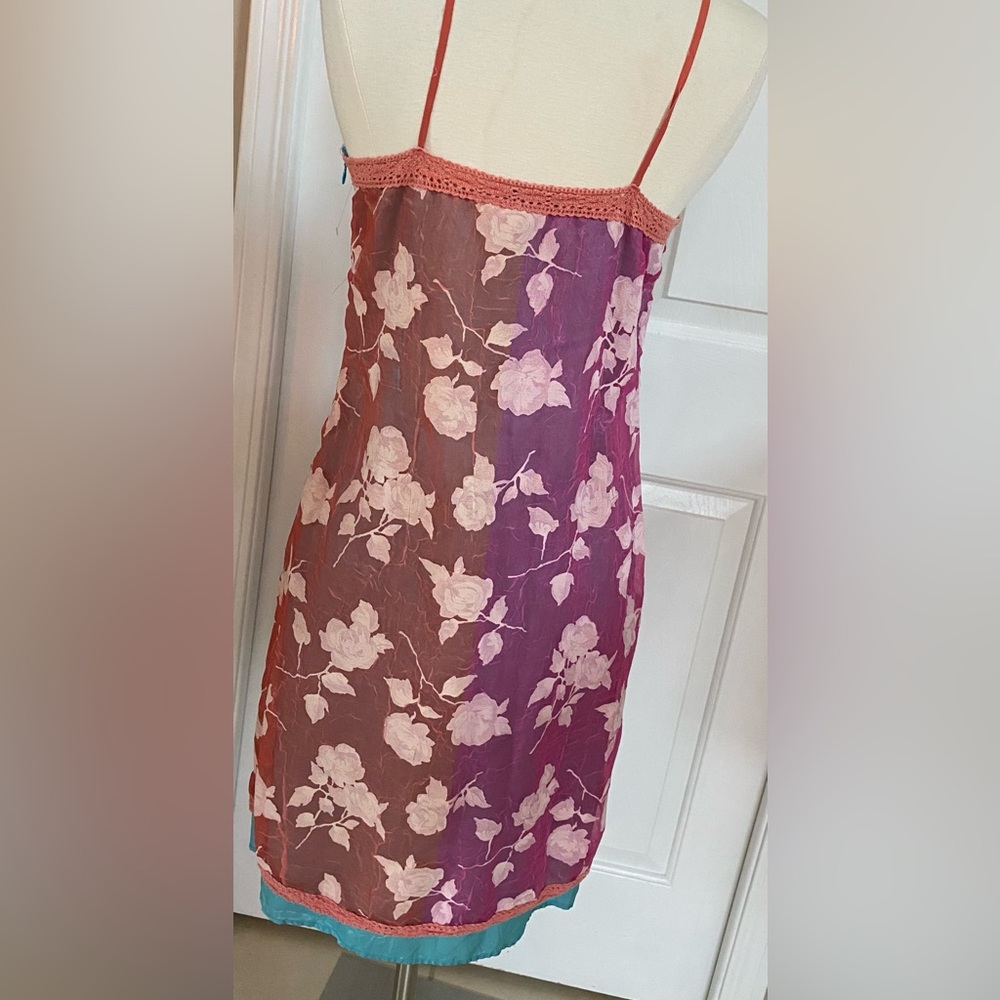 Jade Doe Vintage Gorgeous Red and Brown Sheath Midi Dress - Picture 3 of 7